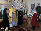 По случаю годовщины великого освящения домового храма в честь апостола и евангелиста Иоанна Богослова при ИСОиП (филиал) ДГТУ г. Шахты совершено соборное богослужение