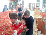 Иерей Алексий Скосарев поздравил детей, родителей и сотрудников оздоровительного центра «Добродея» с Пасхой Господней