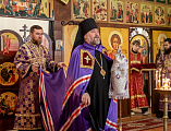 В Неделю вторую Великого поста Преосвященнейший епископ Симон совершил Божественную литургию в храме великомученика Пантелеимона поселка Майский