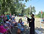 Открытие и освящение детской площадки прошло в п. Заозерье
