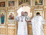 Преосвященнейший епископ Симон совершил Божественную литургию в храме Святой Троицы хутора Ягодинка