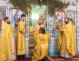 Преосвященнейший епископ Симон совершил воскресную Божественную литургию в храме Архистратига Михаила поселка Каменоломни