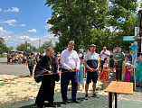 Открытие детской площадки в хуторе Усьмане