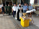 В храме апостола Андрея Первозванного города Миллерово отслужен молебен в честь основания пограничных войск России