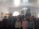 В праздник Благовещения Пресвятой Богородицы ученики Первомайской школы посетили храм Архангела Михаила