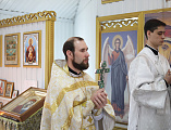 Преосвященнейший епископ Симон совершил Божественную литургию в храме святого благоверного князя Александра Невского г. Шахты