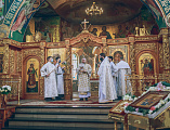 В праздник Крещения Господня Преосвященнейший епископ Симон совершил Литургию, чин Великого освящения воды и диаконскую хиротонию в Покровском кафедральном соборе г. Шахты