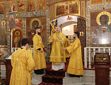 Совершая архипастырский визит в Верхнедонское благочиние, Преосвященнейший епископ Симон посетил приход Архистратига Михаила станицы Вёшенской