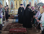 В Неделю преподобной Марии Египетской Преосвященнейший епископ Симон совершил Божественную литургию в храме святителя Николая хутора Богданов