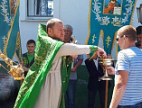 В день Пятидесятницы престольный праздник отметил храм Святой Троицы хутора Ягодинка Октябрьского района