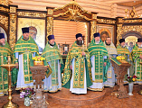 Соборным богослужением приход храма в честь преподобного Сергия Радонежского хутора Старая Станица отметил престольный праздник
