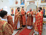 В престольный день Преосвященнейший епископ Симон совершил Божественную литургию в храме святого великомученика Георгия Победоносца пос. Новозарянский