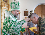 В престольный день Преосвященнейший епископ Симон совершил Божественную литургию в храме Святой Троицы хутора Ягодинка