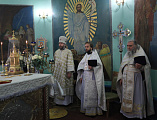 С архипастырским визитом Преосвященнейший епископ Симон посетил приход в честь Архистратига Михаила пос. Каменоломни