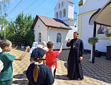 Духовно-нравственная беседа с учащимися казачьей школы в станице Краснокутской