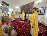 Совершая архипастырский визит в Верхнедонское благочиние, Преосвященнейший епископ Симон посетил приход Архистратига Михаила станицы Вёшенской