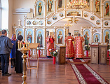 В третью годовщину освящения храма апостола Иоанна Богослова при ИСОиП (филиал) ДГТУ в г. Шахты духовенство епархии совершило соборное богослужении