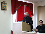 Епископ Шахтинский и Миллеровский Симон, заведующий кафедрой «Православная культура и теология» ИСОиП (филиала) ДГТУ г. Шахты возглавил конференцию «Актуальные проблемы богословия, теологии, философии, истории» в Донской духовной семинарии