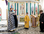Преосвященнейший епископ Симон совершил Литургию Преждеосвященных Даров в храме святого благоверного князя Александра Невского города Шахты