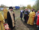 Епископ Шахтинский и Миллеровский Симон совершил чин освящения часовни в честь Покрова Пресвятой Богородицы в городе Зверево