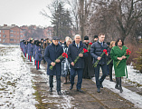 В 81-я годовщина освобождения города Шахты от немецких оккупантов. Возложение цветов к мемориальному комплексу «Жертвам фашизма» в пос. Красина