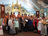45-летие председателя епархиальной комиссии по канонизации святых протоиерея Василия Хадыкина отметили соборным служением в Покровском храме г. Новошахтинска