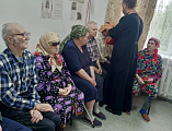 Таинства Исповеди и Причащения в доме престарелых поселка Садовый   
