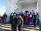 В прощеное воскресенье на площади перед Донским храмом г. Новошахтинска состоялись народные гуляния, посвященные Масленице