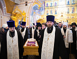 В Саратове Преосвященнейший епископ Симон принял участие в перезахоронении архиереев ХХ века – архиепископа Досифея (Протопопова) и епископа Вениамина (Милова)