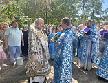 В праздник Успения Пресвятой Богородицы епископ Симон совершил Божественную литургию в храме Донецкого Успенского архиерейского подворья станицы Гундоровской