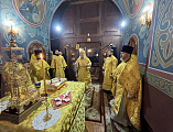 Епископ Шахтинский и Миллеровский Симон возглавил Божественную литургию в храме святителя Николая Чудотворца станицы Багаевской