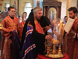 Правящий архиерей Шахтинской епархии Преосвященнейший епископ Симон совершил всенощное бдение в храме Пантелеимона Целителя пос. Глубокий