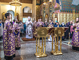 В Неделю Торжества Православия Преосвященнейший епископ Симон совершил Божественную литургию святителя Василия Великого в Покровском кафедральном соборе г. Шахты