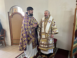 В престольный праздник Преосвященнейший епископ Симон совершил Литургию в храме блаженной Матроны Московской города Донецка