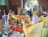 С архипастырским визитом Преосвященнейший епископ Симон посетил храм Вознесения Господня станицы Красюковская
