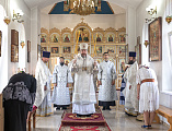 Преосвященнейший епископ Симон совершил Божественную литургию в храме Святой Троицы хутора Ягодинка
