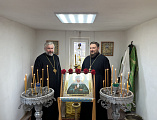 Преосвященнейший епископ Симон посетил новообразованный приход в честь блаженной Матроны Московской в поселке Тарасовский