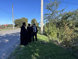 Преосвященнейший епископ Симон осмотрел места строительства храма в станице Багаевской