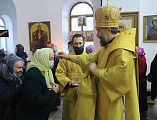 Накануне дня памяти святителя Николая Чудотворца Преосвященнейший епископ Симон совершил всенощное бдение в Никольском храме пос. Аюта