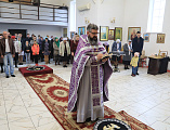 В новопостроенном храме города Гуково в честь преподобномученицы княгини Елисаветы совершена первая Божественная литургия архиерейским чином