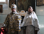 В праздник Успения Пресвятой Богородицы епископ Симон совершил Божественную литургию и иерейскую хиротонию в храме Донецкого Успенского архиерейского подворья ст. Гундоровской