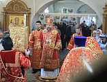 В пятницу Светлой седмицы Преосвященнейший епископ Симон с архипастырским визитом посетил храм Донской иконы Божией Матери г. Новошахтинска