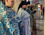 Соборное богослужение духовенства в Покровском кафедральном соборе города Шахты