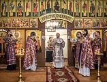 В Неделю вторую Великого поста Преосвященнейший епископ Симон совершил Божественную литургию в храме великомученика Пантелеимона поселка Майский