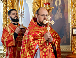Преосвященнейший Симон совершил Божественную литургию и хиротонию во пресвитеры в храме великомученика Георгия Победоносца хутора Лихой