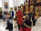 В храме преподобномученицы Елисаветы г. Гуково иерей Георгий Русинов встретился с учениками школы № 9 пос. шахты «Ростовская»