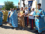 В день престольного праздника Преосвященнейший епископ Симон совершил Божественную литургию в храме Донской иконы Божией Матери г. Новошахтинска