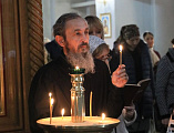 В среду первой седмицы Великого поста епископ Шахтинский и Миллеровский Симон совершил великое повечерие с чтением покаянного канона преподобного Андрея Критского в храме Донской иконы Божией Матери г. Новошахтинска