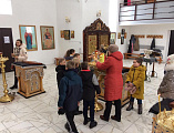 В храме преподобномученицы Елисаветы г. Гуково иерей Георгий Русинов встретился с учениками школы № 9 пос. шахты «Ростовская»