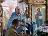 В день престольного праздника духовенство Шахтинской епархии совершило Божественную литургию в храме Донской иконы Божией Матери г. Новошахтинска